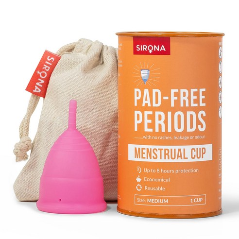 Sirona pad free periods Menstrual cup, 1개, 1개입, Large 포이컵