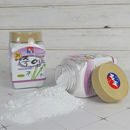 죽염 간수뺀 왕대나무 생활 죽염 350g 봉선화소금 저염 옥생죽염 양치용 가루, 1개