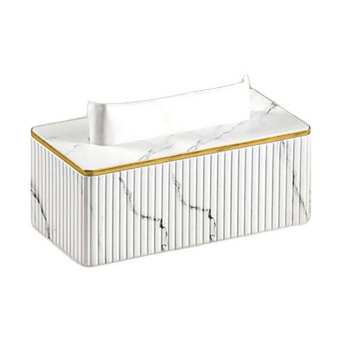 일상가 고급스러운 프리미엄 가죽 모던 심플 티슈 케이스 커버, 마블