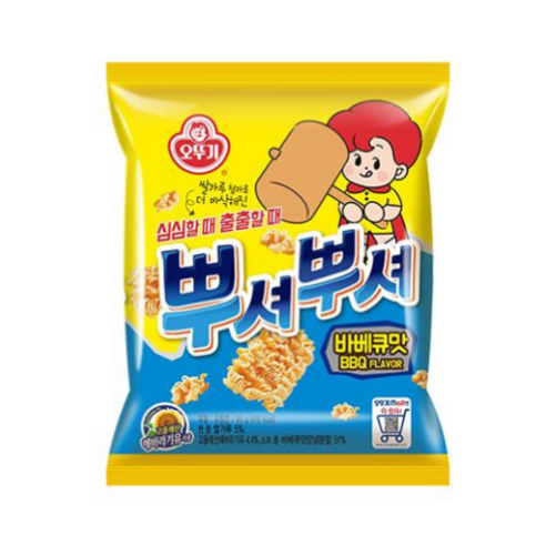 오뚜기 뿌셔뿌셔 바베큐맛, 90g, 10개