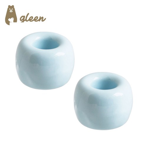 gleen 글린 세라믹 칫솔꽂이 볼펜꽂이, 2개, 칫솔꽂이-라이트블루