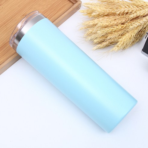 스테인레스 스틸 컵 컬러 자동차 컵 자동차 진공 단열 컵, 하늘색, 30oz