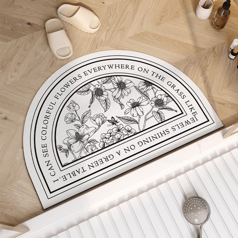 물을 즉석에서 흡수하고 발을 편안하게 지탱하는 세련된 규조토 발매트