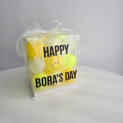 이벤트홀릭 DIY 벌룬박스 자유레터링 생일풍선파티용품, 1개, 07.옐로우