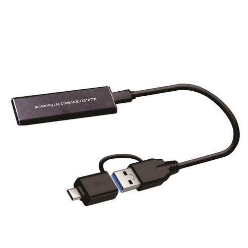 SSD 어댑터 NVME 케이스 USB 3.1 Gen 2-NVMe PCI-E M.2 외부 어댑터 엔클로저 상태 드라이브 유형 C, 검정, 100x32x9mm, 알루미늄 합금