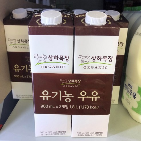 상하목장 유기농우유 900ml냉장무료배송/신선배송/유기농 인증, 900ml, 4개