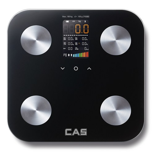 카스 스마트 LED 블루투스 체지방 측정기 체중계, 블랙, BFA-S10