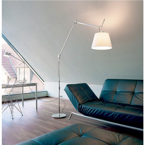 아르떼미데 톨로메오 메가 플로어램프 심플 모던 거실 서재 인테리어 3단 램프, 블랙 M