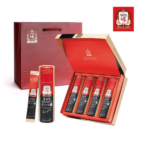 정관장 6년근 홍삼정 진액 에브리타임 롱기스트+쇼핑백 200ml 20포, 10ml x 20스틱