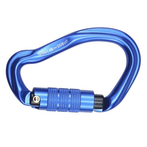 트위스트 잠금 등산 Carabiner 클립 자동 잠금 및 헤비 듀티, 블루, {"수건소재":"알루미늄 합금"}