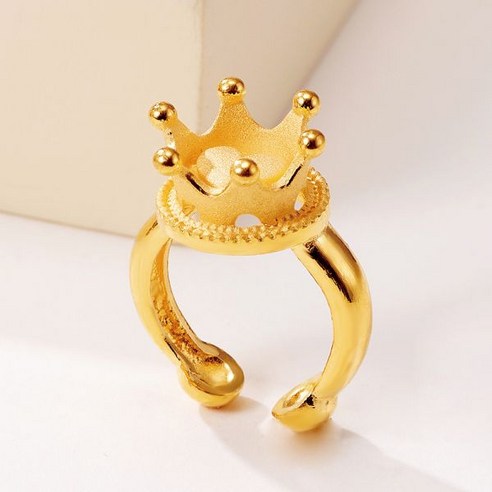 [한국표준금거래소 일산서구점] 99.9% 하트왕관 돌반지 3.75g 베이직 패키지