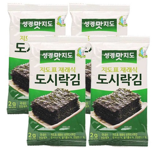 지도표 성경김 맛지도 재래식 도시락김 2g x 50봉입, 50개, 본상품선택, 본상품선택