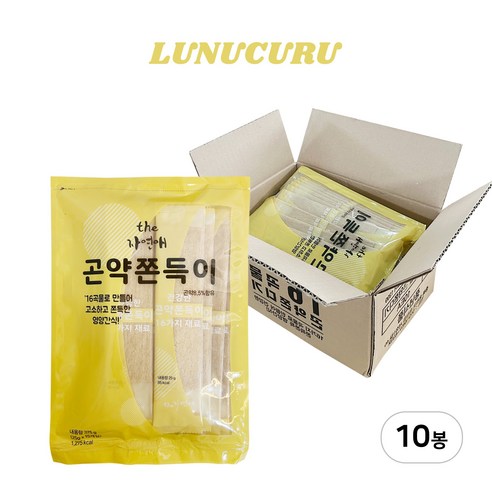 [자연애] 16곡물 곤약 쫀드기 1봉 15입 / 다이어트 군것질 저칼로리 쫀디기, 10개, 375g
