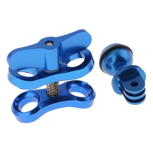 GoPro Hero-Blue 용 알루미늄 합금 다이빙 볼 클램프 마운트 브래킷 조인트 암, 설명, 블루