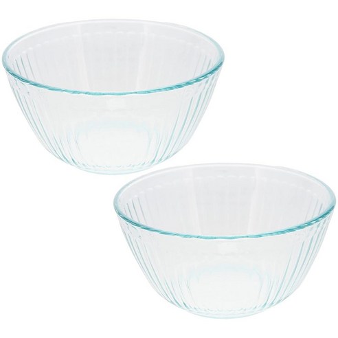 Pyrex 7402 6컵 조각 유리 믹싱 볼 (2팩)