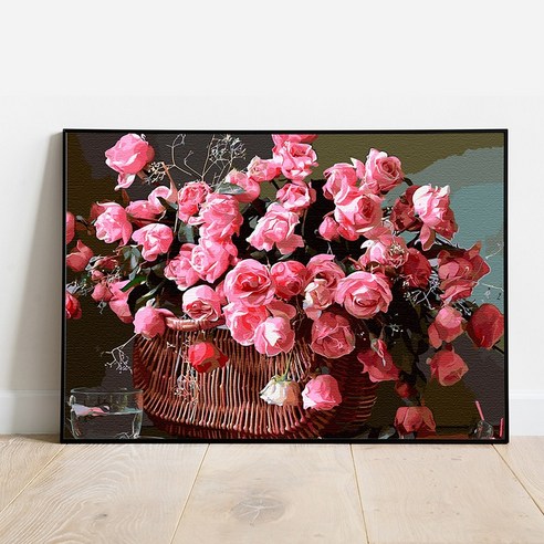 플레이어바웃 DIY 명화 그리기 세트 40 x 50 cm, 장미화병, 1개