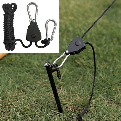 캠핑 텐트 로프라쳇 1/8 스트링 2m 타프 웨빙 연장 스트랩 스트링, 본상품선택