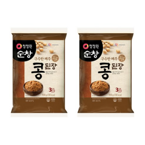 청정원 구수한 메주 콩된장, 12개, 450g