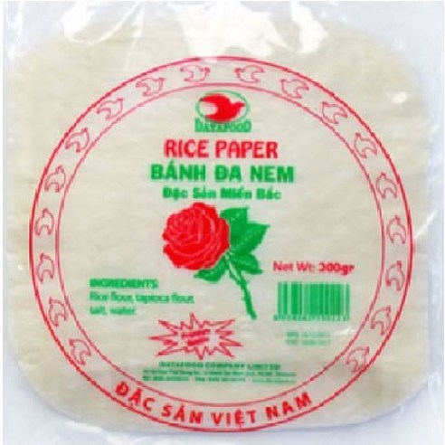 베트남 장미표 사각 라이스페이퍼 22cm 200g x 3개 월남쌈 짜조 반세오 반다넴 RICE PAPER, 300g