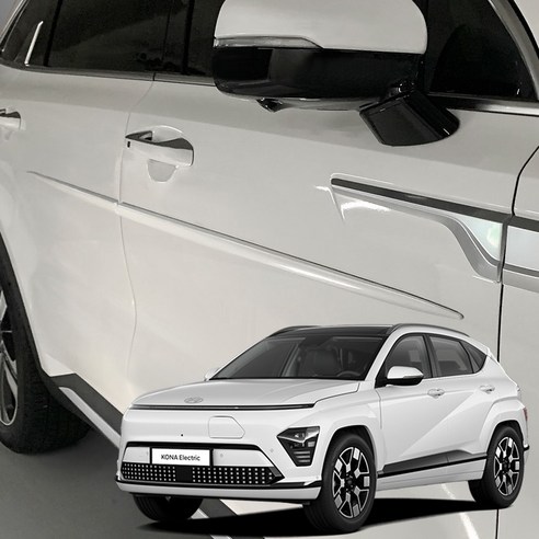 아이빌 코나EV 도어가드 문콕방지 도어가드 한대분 4개 1세트, L, 블랙