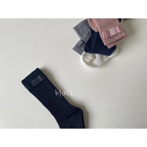 사랑스러운 아이를 위한 특별한 선물, 팀앤드 리본 골지 니삭스