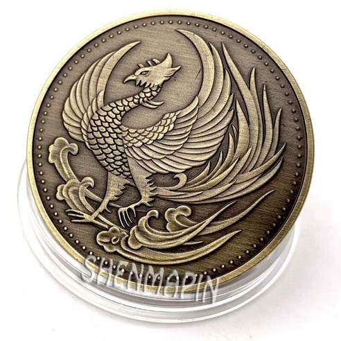 일본 전통 문화 피닉스 기념 동전, 일본 새 비늘 피닉스 동전 소원 미술 공예 선물