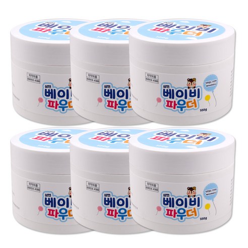 삼현제약 토닥 베이비파우더, 100g, 6개 100g × 6개, 개당 중량 × 수량 섬네일
