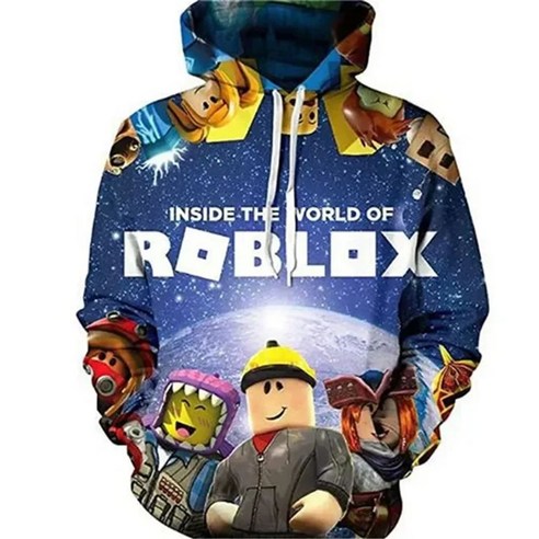 스포츠 후드 캐주얼 어린이 프린트 패션 풀오버 게임 첫 ROBLOX 트렌디 스웨터 선물 생일, [06]Hoodie-1+120CM