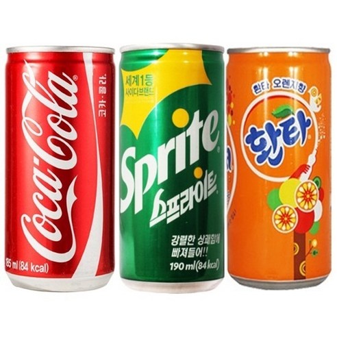코카콜라 코카콜라190ml(30캔)+스프라이트190ml(30캔)+환타오렌지190ml(30캔), 190ml, 90개