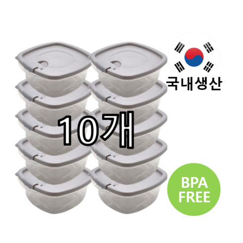 라이언창고 국내생산 전자렌지용기 350ml 전자레인지용기 밀폐용기 냉동밥보관용기, 10개
