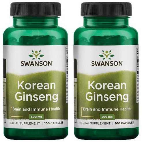 스완슨 코리안 진셍 500mg 캡슐, 100개입, 2개, 100정