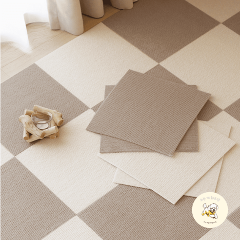 강아지 매트 시공 미끄럼방지 패드 애견 매트리스 바닥 러그 반려견 카페트 고양이 30x30, 30x30 브라운,10매, 30*30 브라운 - 10매