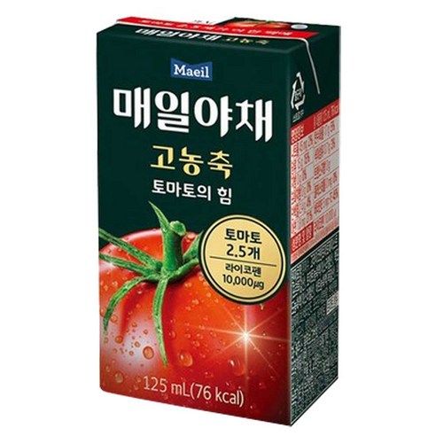 매일유업 고농축 토마토의 힘 125ml x 24개, 1, 1