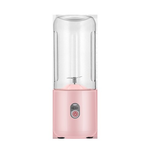1+1 홈 휴대용 USB 충전 500ml 주스 컵, 심플한 화이트