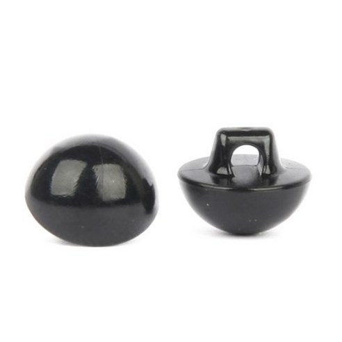 고급 인형 눈알 단추형 5mm, 검정, 1000개