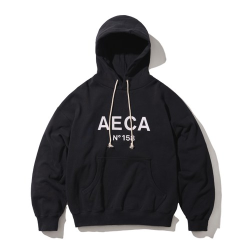 AECA BIG LOGO PULLOVER HOODIE-BLACK/WHITE