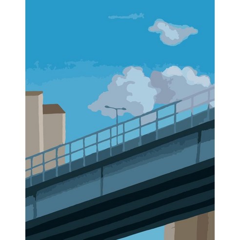 모모픽스페인팅 DIY명화그리기 40x50cm, 서울 하늘, 1개