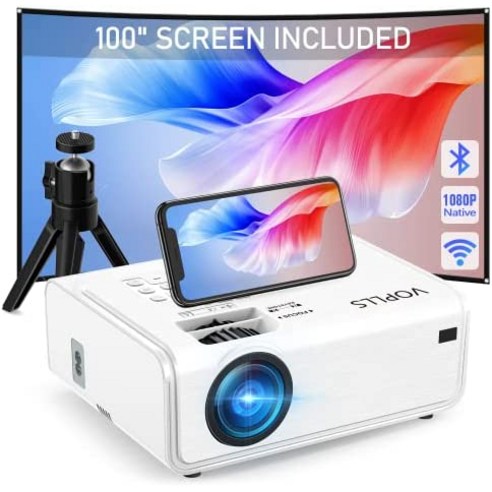 휴대용 미니 빔 프로젝터 미국 WTONISY 720P 네이티브 홈 비디오 HDMI VGA AV USB 포트가 있는 1080P 지원 필름, M8-C-실버 bf50nst 12 휴대용 미니 빔 프로젝터 미국 with WiFi and 블루투스 2023 Upgraded VOPLLS 5G Native 1080P 프로젝터, 하얀색