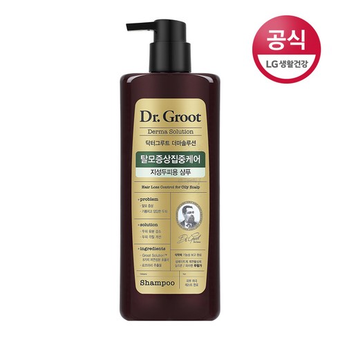 닥터그루트 지성두피용 대용량 샴푸 870ml 탈모샴푸, 5개