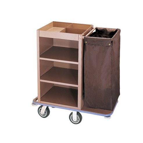 청소카트 호텔 병원 업소용 청소 운반카 도구함 수레, 편측 철제 원목마차 100x46x112cm, 1개