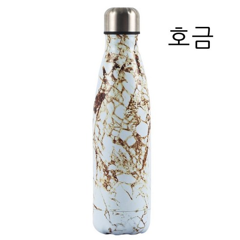 스테인리스강 콜라병 대리석 트렌드 물병 야외 운동 보온컵 무역, 금옥석, 500ml