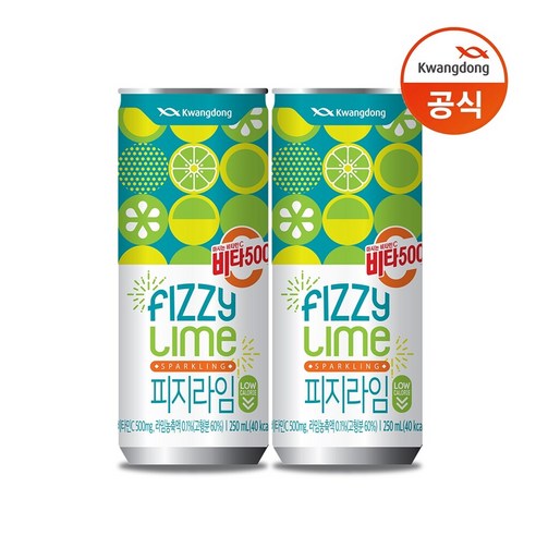 [G] 비타500 Fizzy Lime 피지라임 240ml 24캔, 24개, 250ml