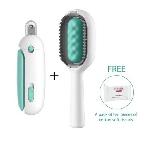 펫쭈 반려동물 LED 발톱깎이 다듬기, 발톱다듬기, 1개, 옐로우 바비온발톱그라인더 12 스테인레스 스틸 고양이 손톱깎이 파일 포함 경량 휴대용 정확한 혈액 라인 위치 조정 가능한 구멍 애완 동물 액세서리, 3) 1pc blue set, 1개