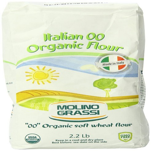 Molino Grassi Usda Organic Italian Soft Wheat Flour 2.2 lb Molino Grassi Usda 유기농 이탈리아 부드러운 밀가루 2, 1개, 1.18kg