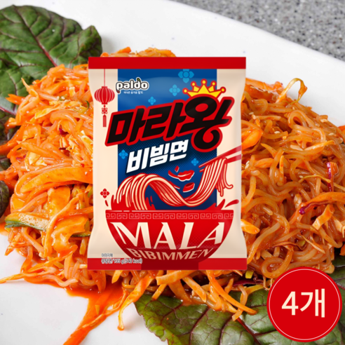 팔도 비빔면 마라왕 135g 4입, 4개