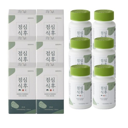 훈훈한푸드 점심식후 커큐민 퀘르세틴 1000mg 60정, 6박스