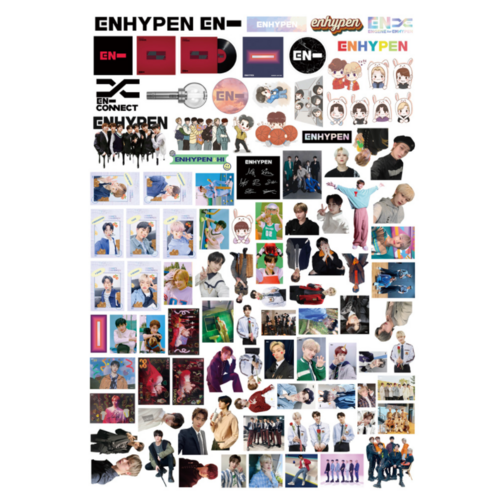엔하이픈 ENHYPEN 앨범 Weather Lab DIMENSION DILEMMA굿즈 양면 포터카드 55장 스터커 105장 5종세트, D