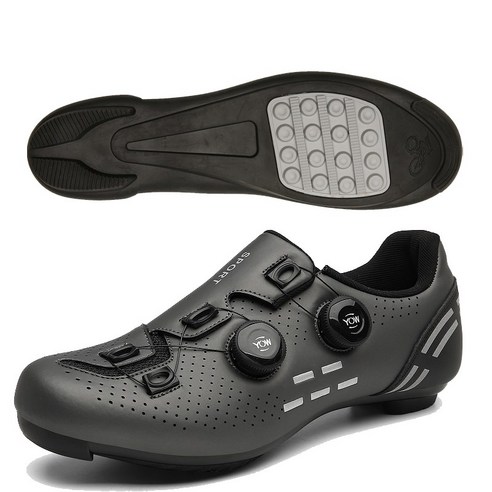 DOULIYA 2022 평페달용 신발 포츠 레져 자전거 자전거 신발 초보자 시작하기 스타터 슈즈, 39(250mm), 회색 색 평페달용 신발