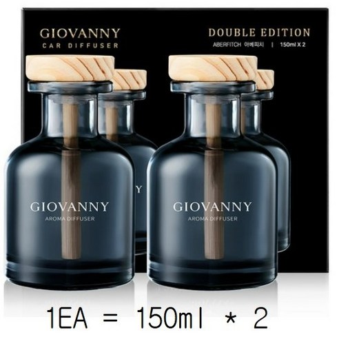 GIOVANNY 컵홀더형 차량용 디퓨저 150ml, 블랙 체리, 2개