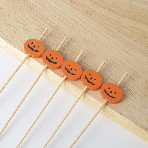 홍학 수박 스마일 호박 레몬 픽 100pcs 과일 샌드위치 대나무 꼬지 파티 장식 꼬치 - 일회용꼬치 | 쿠팡